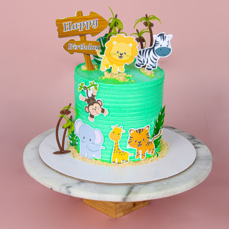 Cute Little Animals Jungle Cake