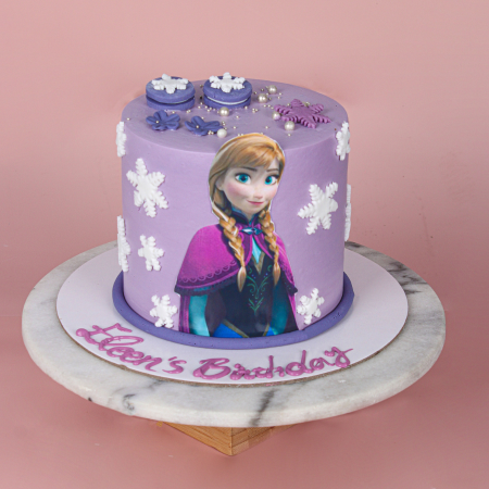 Elsa Stars Purple Frozen Cake