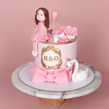 Girl Pink Birthday Cake