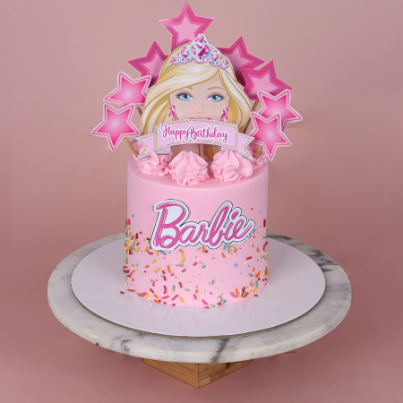 Pink Barbie Girl Cake