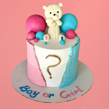 pink blue boy or girl cake