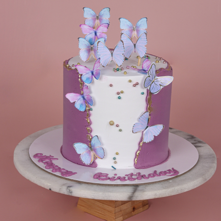 Purple Pearl Butterfly Cake