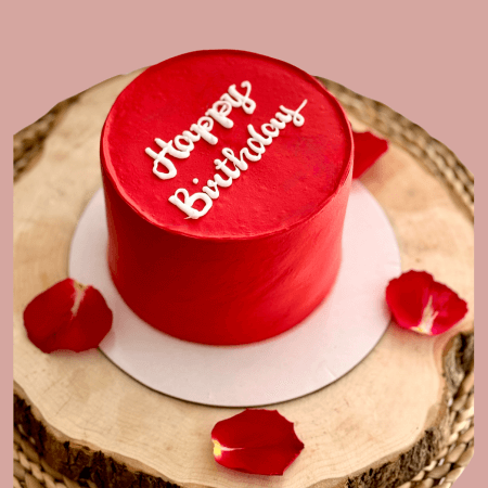 red birthday cake