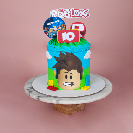Roblox Character Blue Cake