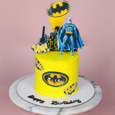 Yellow Batman Birthday Cake